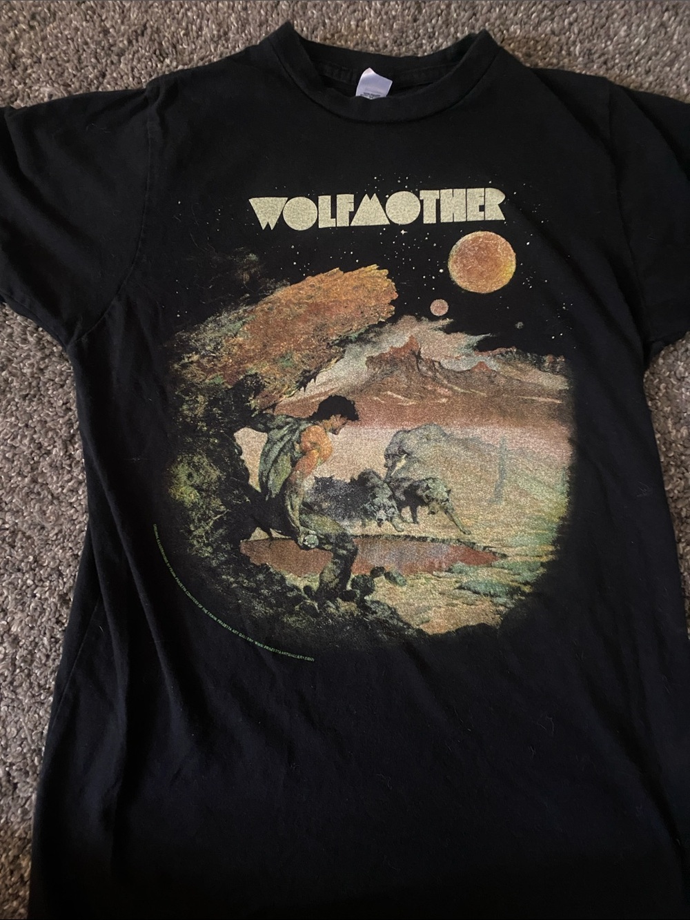 Wolfmother Graphic Tee - Black with Earth Tones